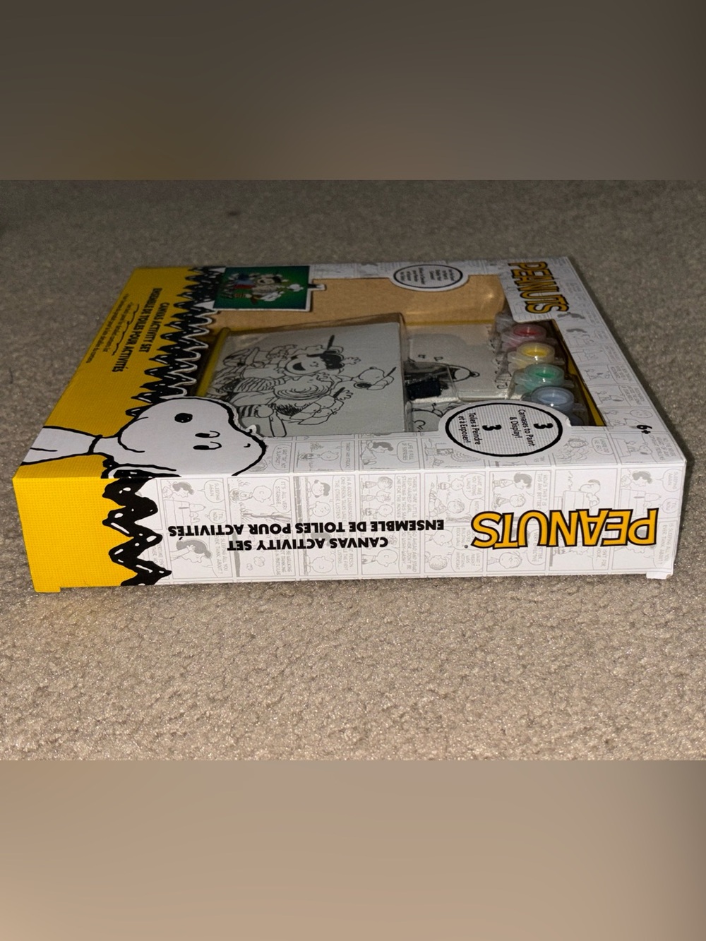 Peanuts Canvas Activity Set, 3 Canvases To Paint/Display/Brushes. New In Box - Picture 9 of 11